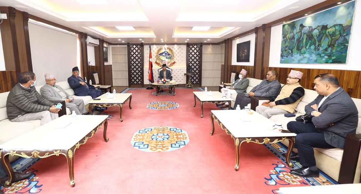 चुनावपछि बालुवाटारमा सत्ता गठबन्धनको पहिलो बैठक शुरु